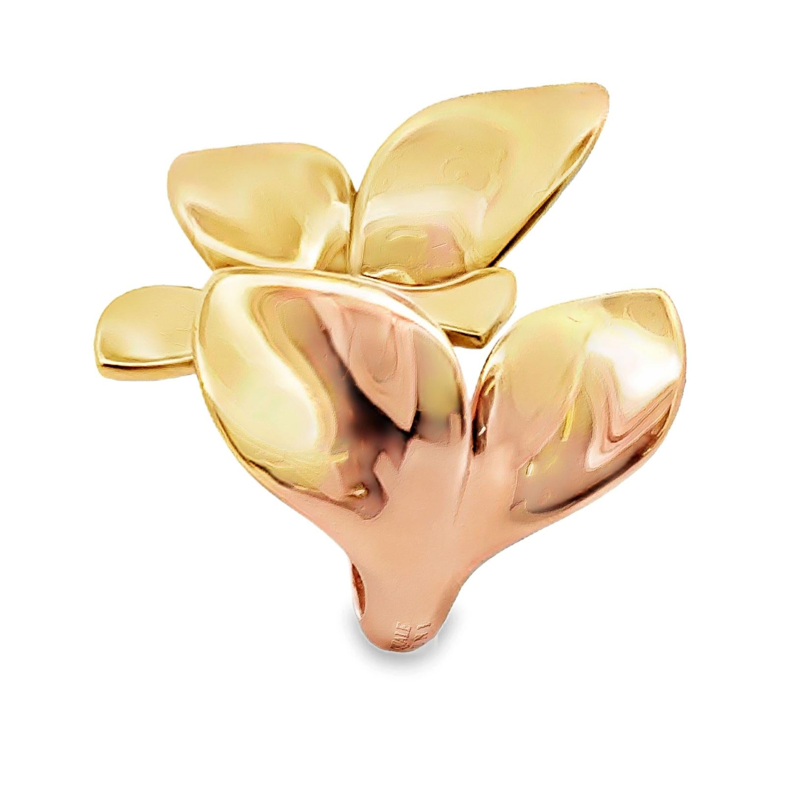 Pasquale Bruni 'Anima Giardini' 18 Karat Yellow Gold Flower Ring Size 7