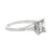 Emerald Cut Diamond 18 Karat White Gold Solitaire Engagment Ring Modern