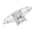 Emerald Cut Diamond 18 Karat White Gold Solitaire Engagment Ring Modern