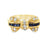 Diamond Blue Sapphire 18 Karat Yellow Gold Vintage Bow Ring