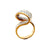 Diamond 18 Karat Yellow Gold Vintage Ribbon Ring