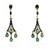 Emerald Diamond 18 Karat Yellow Gold Vintage Dangle Drop Earrings