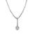 1.20 CTW Diamond 18 Karat White Gold Heart Y Drop Necklace