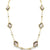 Judith Ripka Smokey Quartz Diamond 18 Karat Yellow Gold Link Necklace