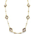 Judith Ripka Smokey Quartz Diamond 18 Karat Yellow Gold Link Necklace