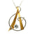 Contemporary Diamond Freeform 18 Karat Yellow & 14 Karat White Gold Pendant