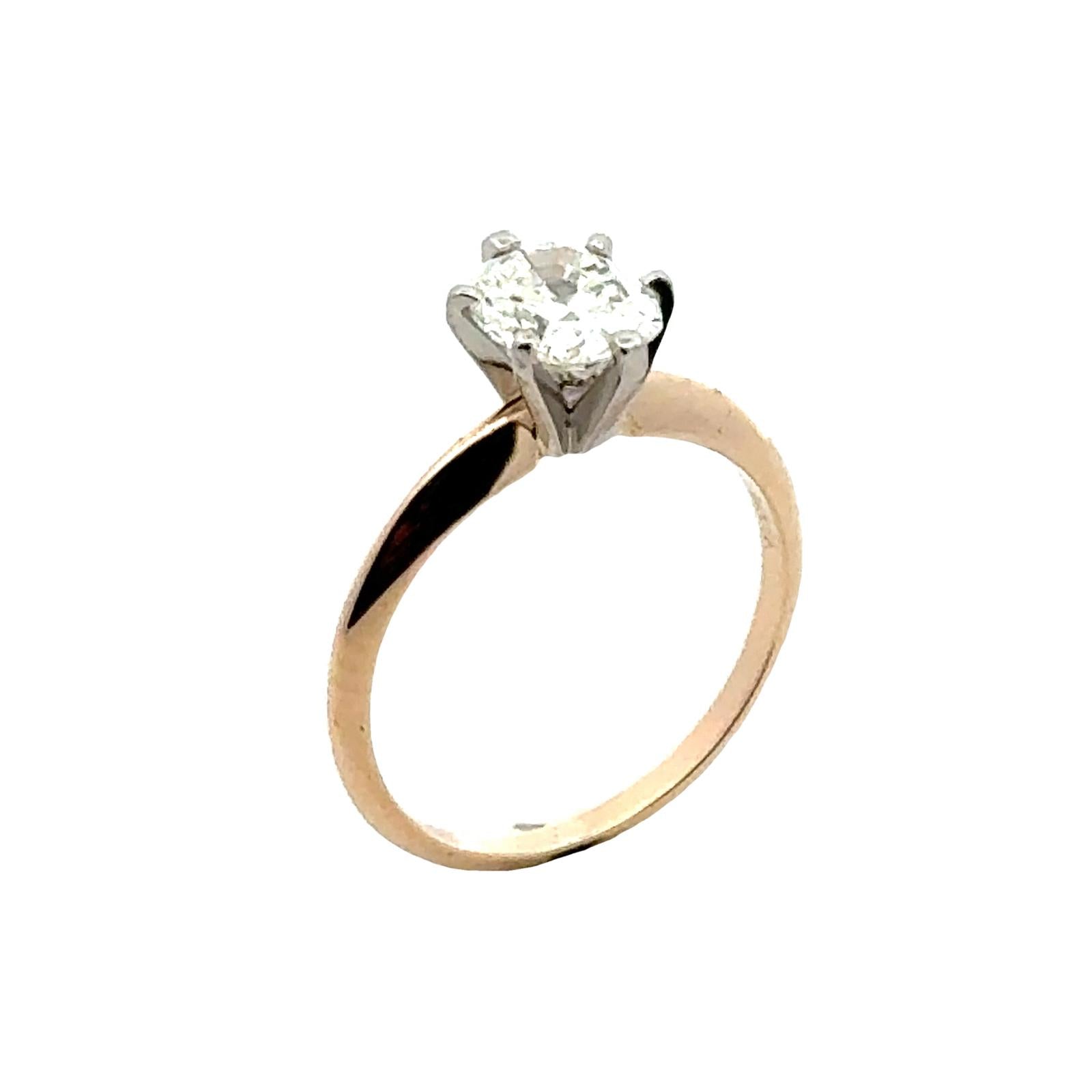 Oval Diamond 14 Karat Yellow Gold Solitaire Engagement Ring GIA Certified