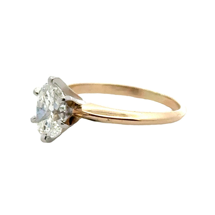 Oval Diamond 14 Karat Yellow Gold Solitaire Engagement Ring GIA Certified