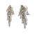 Modern Diamond 14 Karat White Gold Firework Drop Earrings Leverbacks