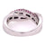 Diamond Ruby 18 Karat White Gold Twisted Wedding Band Ring