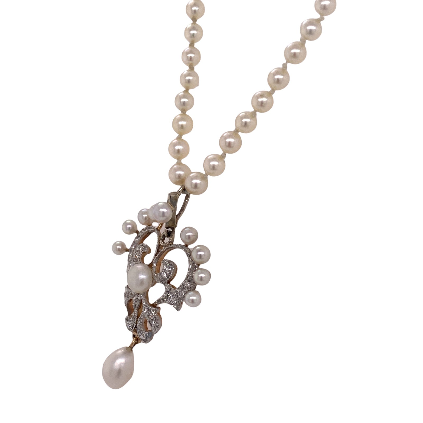 Vintage Louis Vuitton Diamond and Mother of Pearl Necklace at