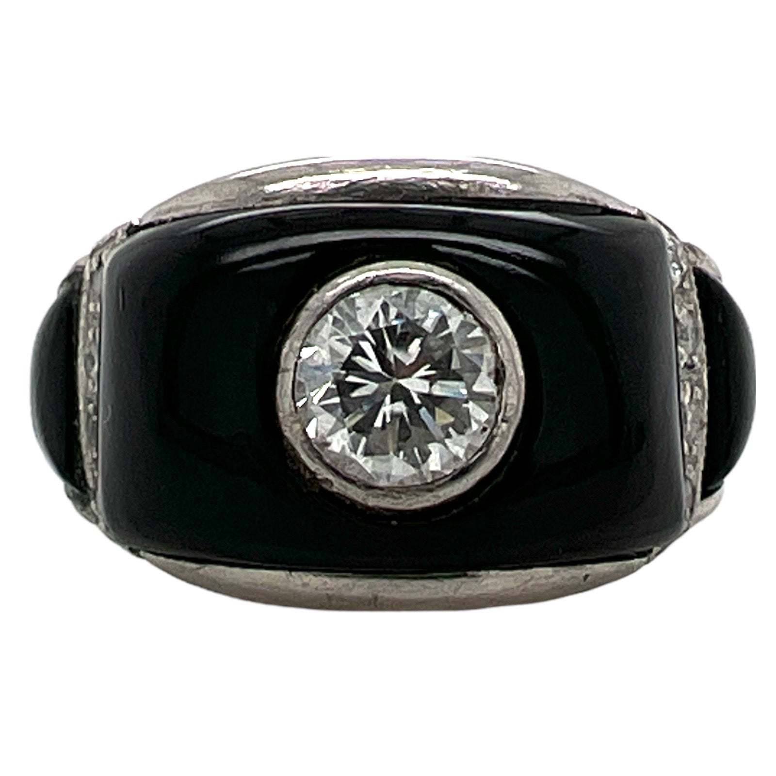 Art Deco Old European Diamond Platinum Cocktail Ring