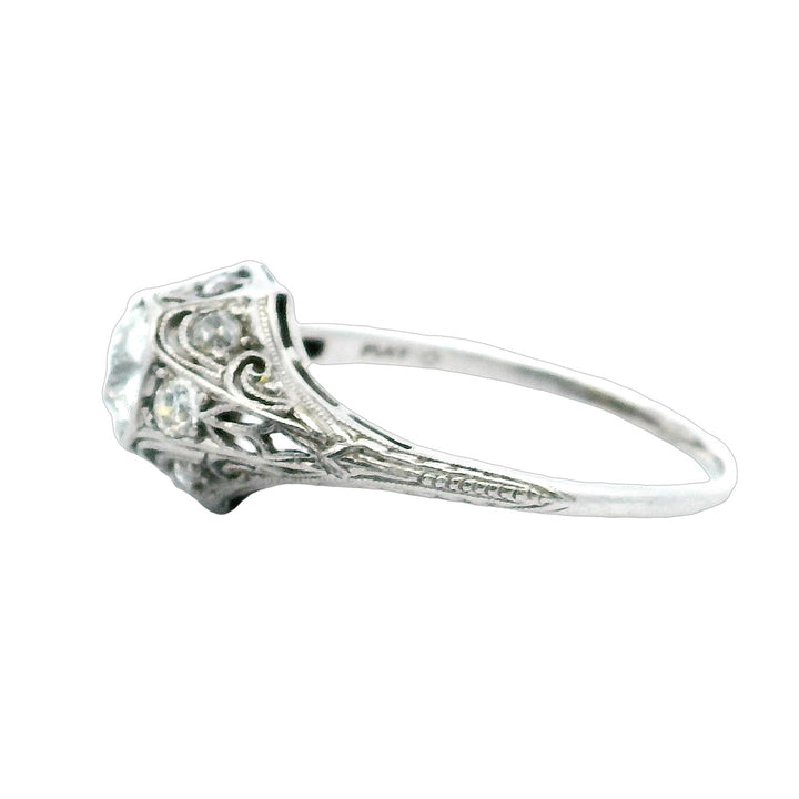 Art Deco Diamond Filigree Ring