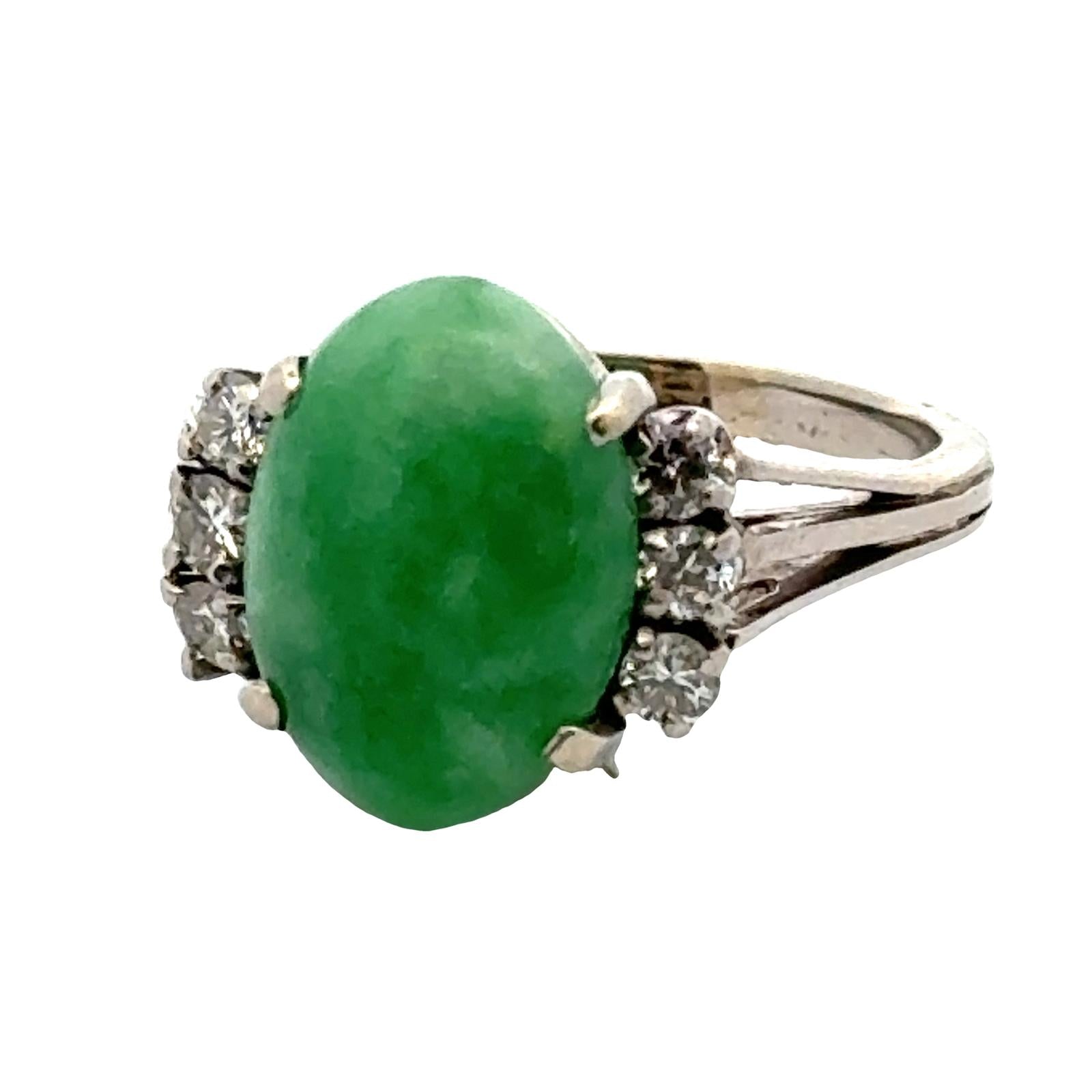 Jade & Diamond Ring