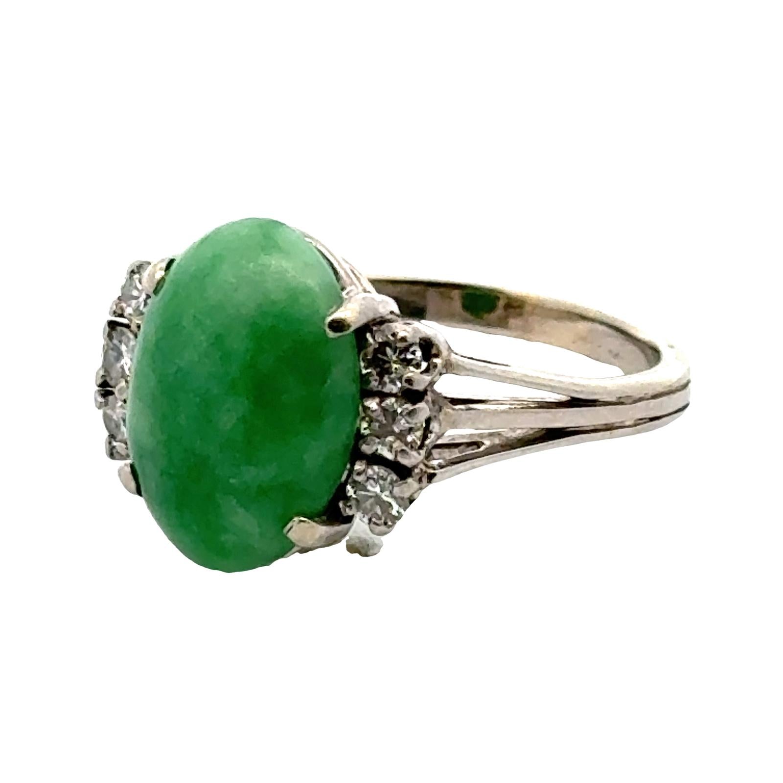 Jade & Diamond Ring