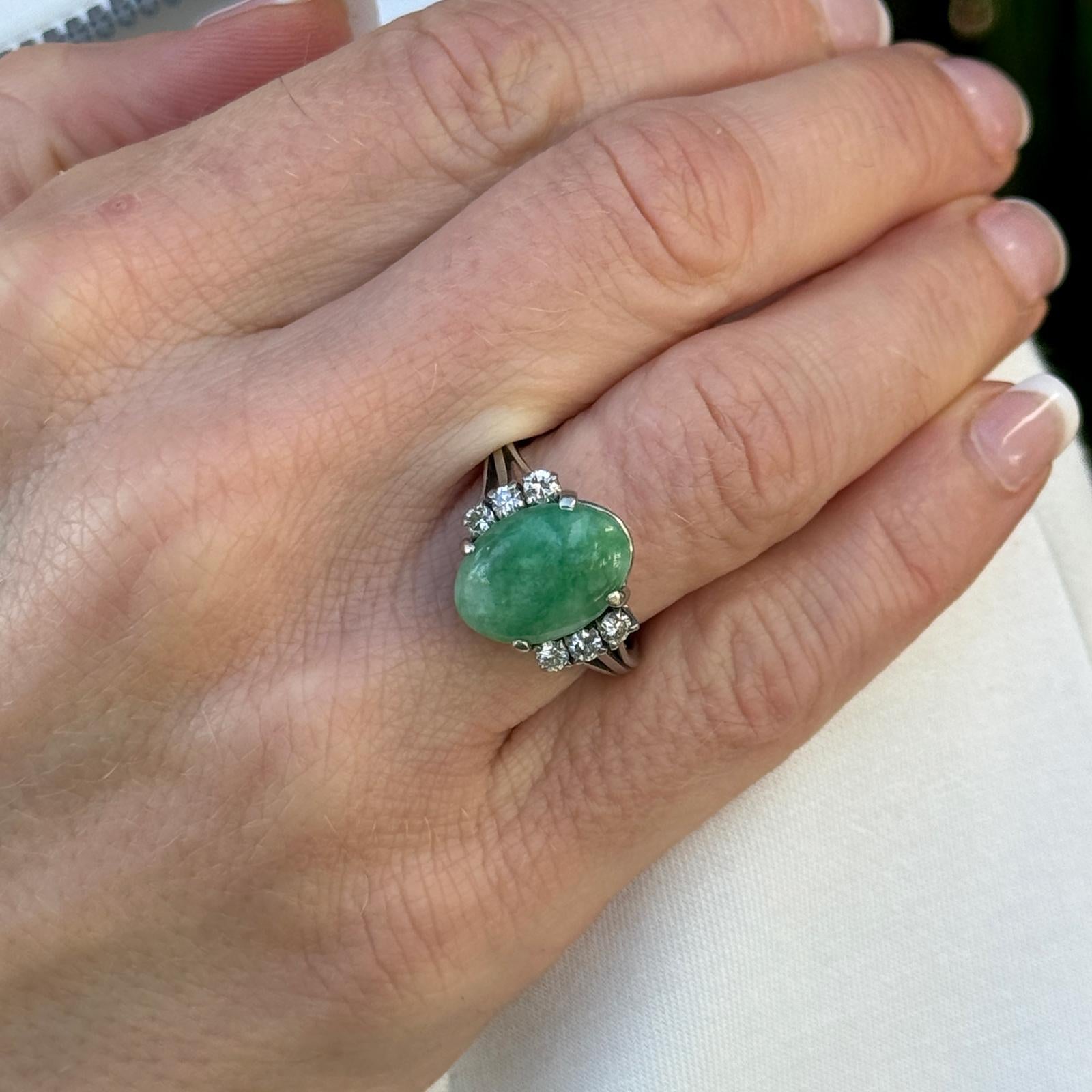 Jade & Diamond Ring